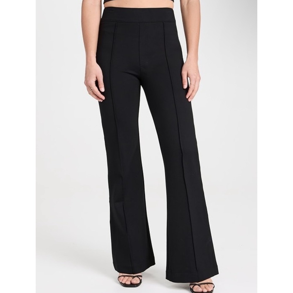Spanx Ponte Hi-Rise Flare Trousers Women XS Black Pull-On Career Pants